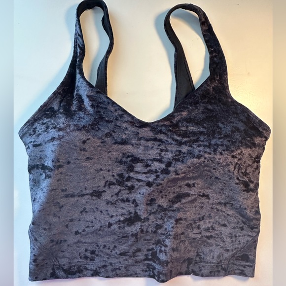 lululemon athletica Tops - Lululemon Limited Edition Align Velour Tank in Crushed Velvet Black, size 4.